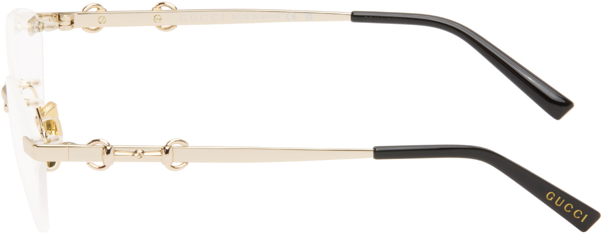 Gucci Gold Cat-Eye Optical Glasses