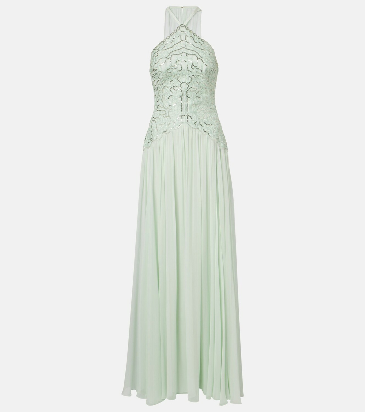 Elie Saab Sequined silk-blend gown