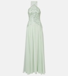 Elie Saab Sequined silk-blend gown