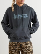 POLITE WORLDWIDE® - Printed Hemp and Cotton-Blend Jersey Hoodie - Blue