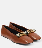 Gucci - Interlocking G leather ballet flats