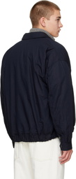 CASEY CASEY Navy Lin Cot Meaux Blouson Jacket
