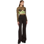 Louise Lyngh Bjerregaard Green and Brown Mesh River T-Shirt