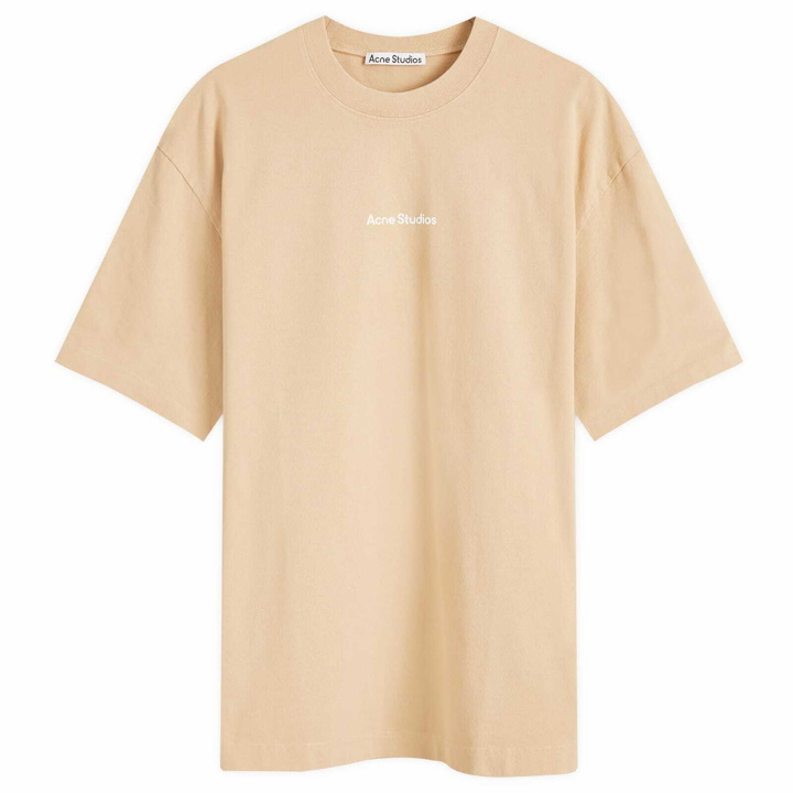 Photo: Acne Studios Men's Exford Stamp T-Shirt in Wheat Beige