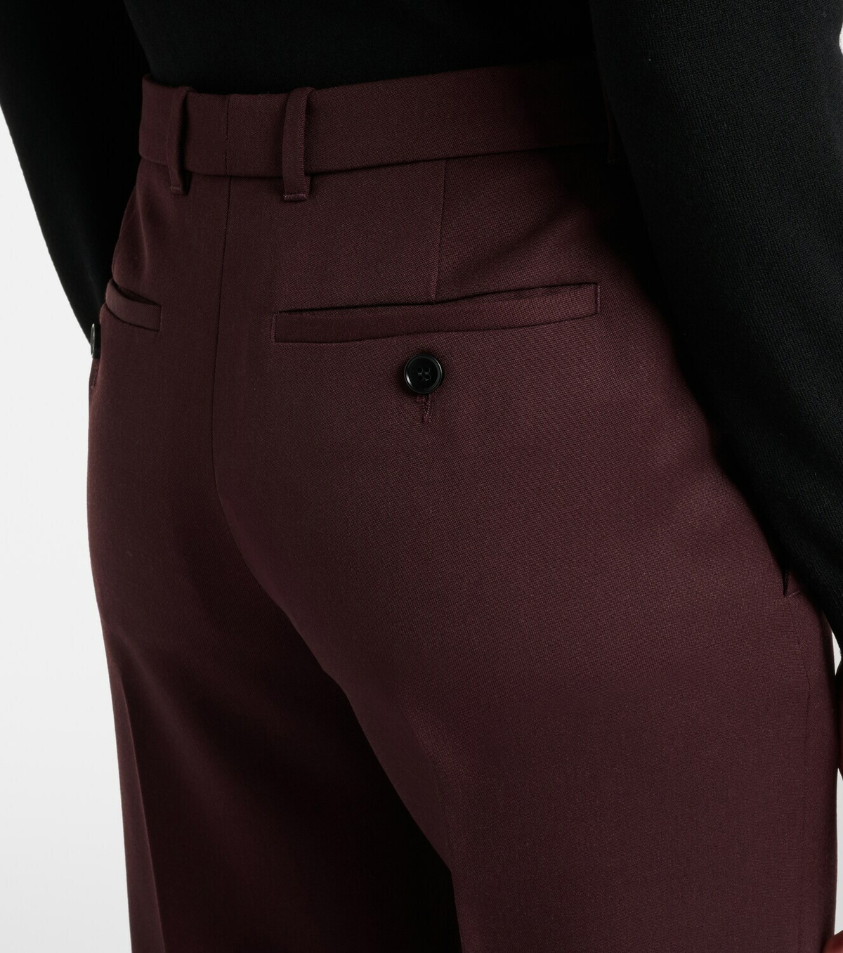 McQueen Wool grain de poudre straight pants