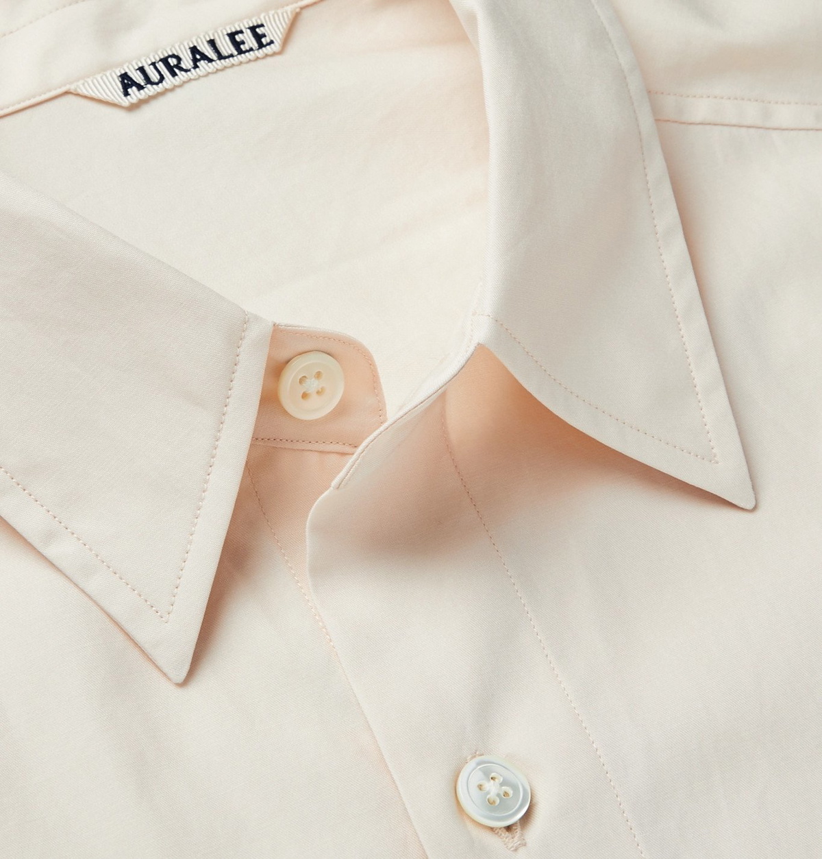 Auralee - Washed-Cotton Shirt - Pink Auralee