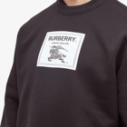 Burberry Men's Lyttleton Label Logo Crew Sweat in Black