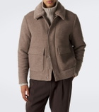 Canali Shearling-trimmed wool and cashmere jacket