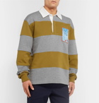 Acne Studios - Oversized Striped Loopback Cotton-Jersey Rugby Shirt - Saffron