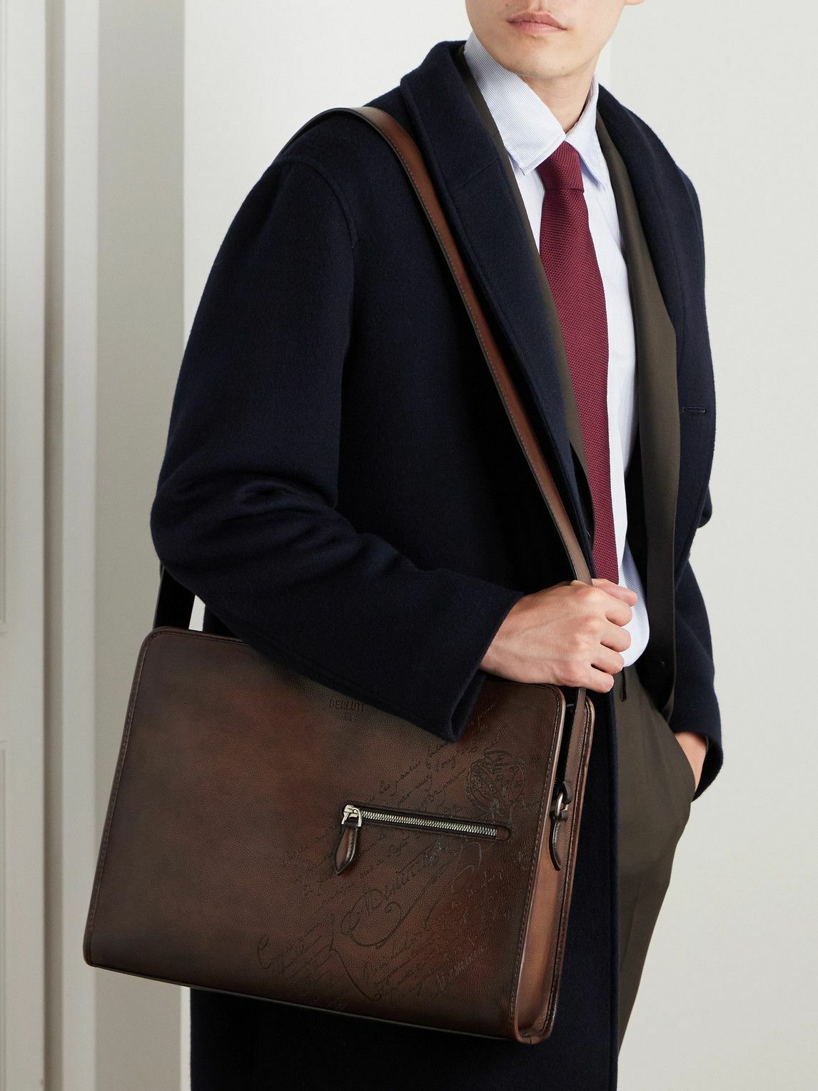 BERLUTI ☆Journalier XL Scritto レザー メッセンジャー Journalier Leather Messenger | Berluti US