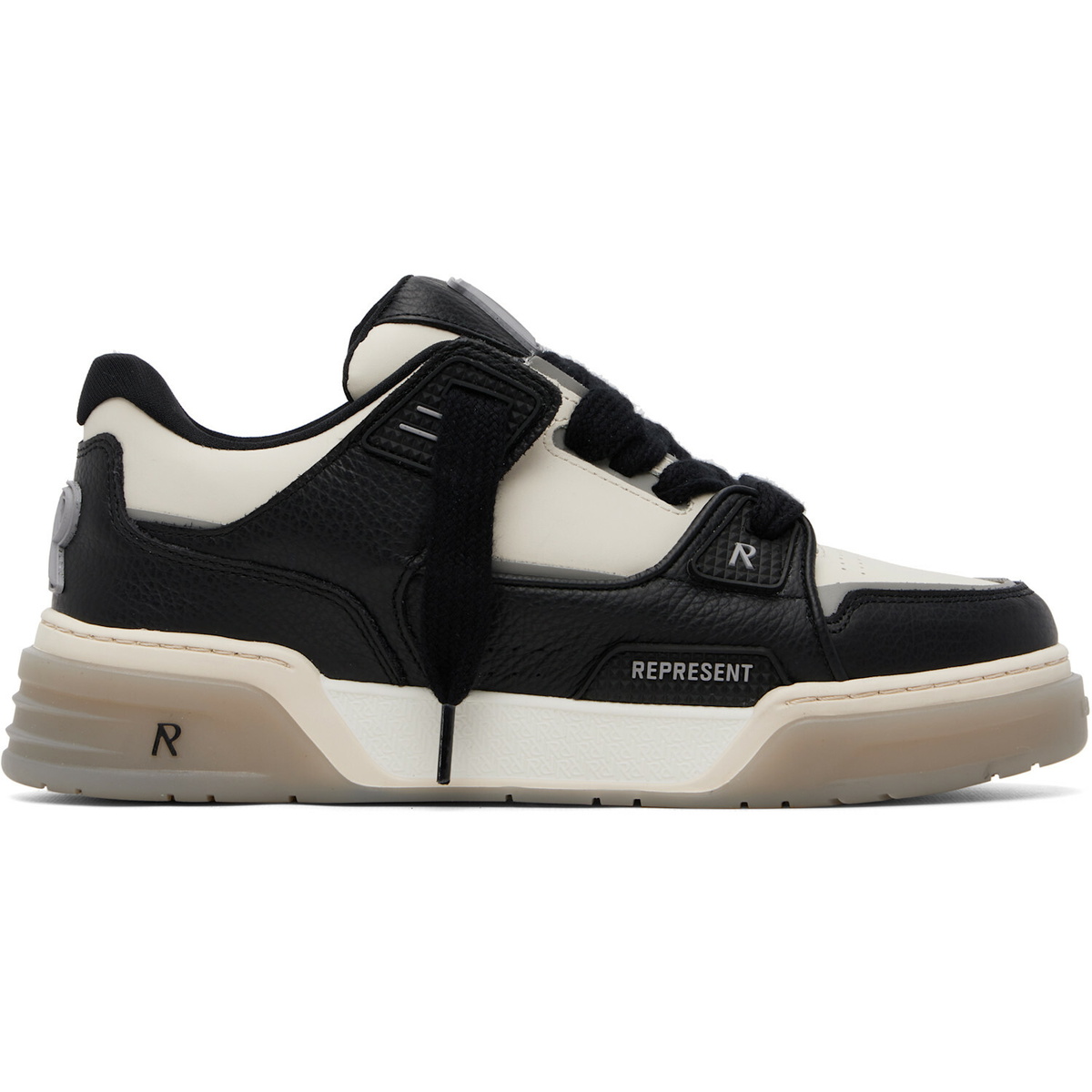 Represent Black & Off-White Studio Sneakers