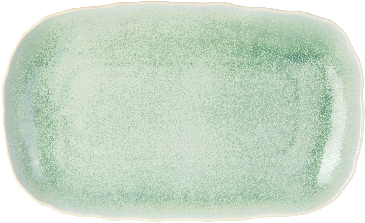 Jars Céramistes Blue Plume Rectangular Plate