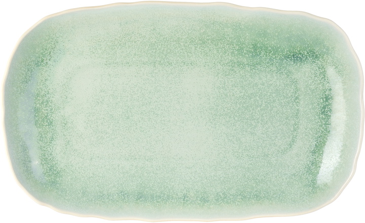 Photo: Jars Céramistes Blue Plume Rectangular Plate