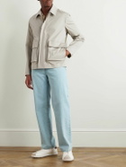 Lardini - Casimir Stretch-Cotton Twill Blouson Jacket - Neutrals