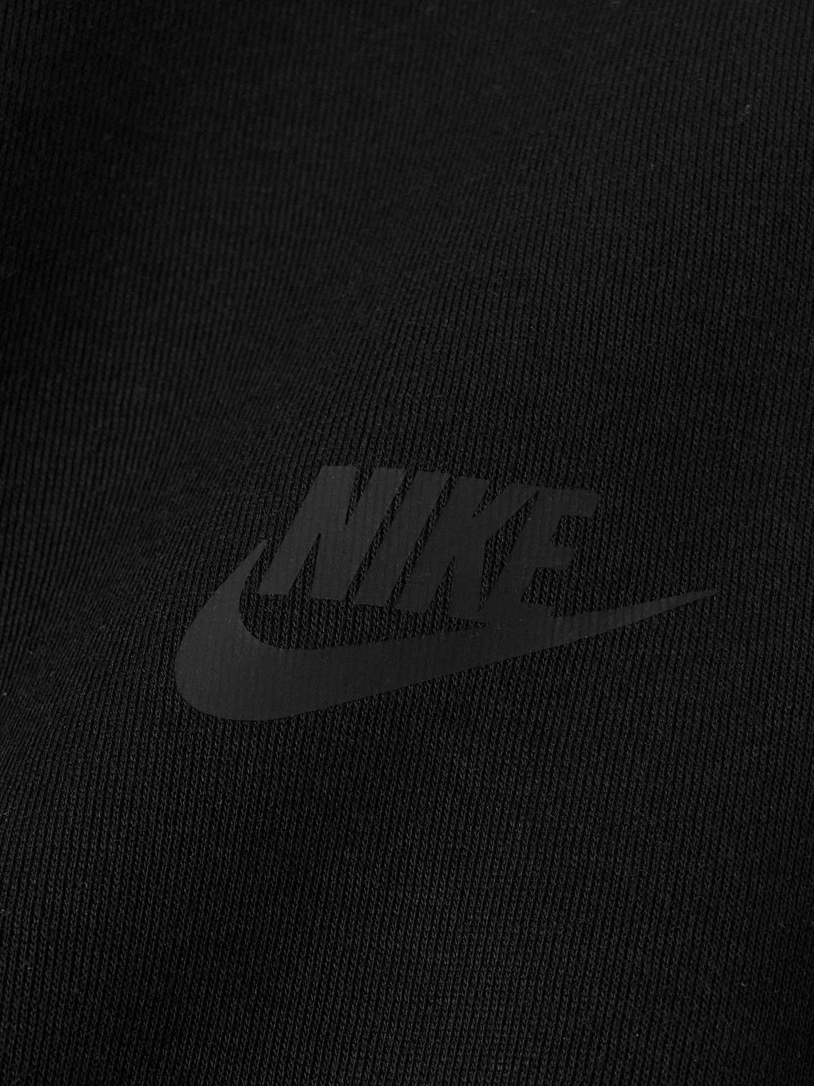 Nike - Slim-Fit Tapered Logo-Print Cotton-Blend Tech-Fleece Sweatpants - Black