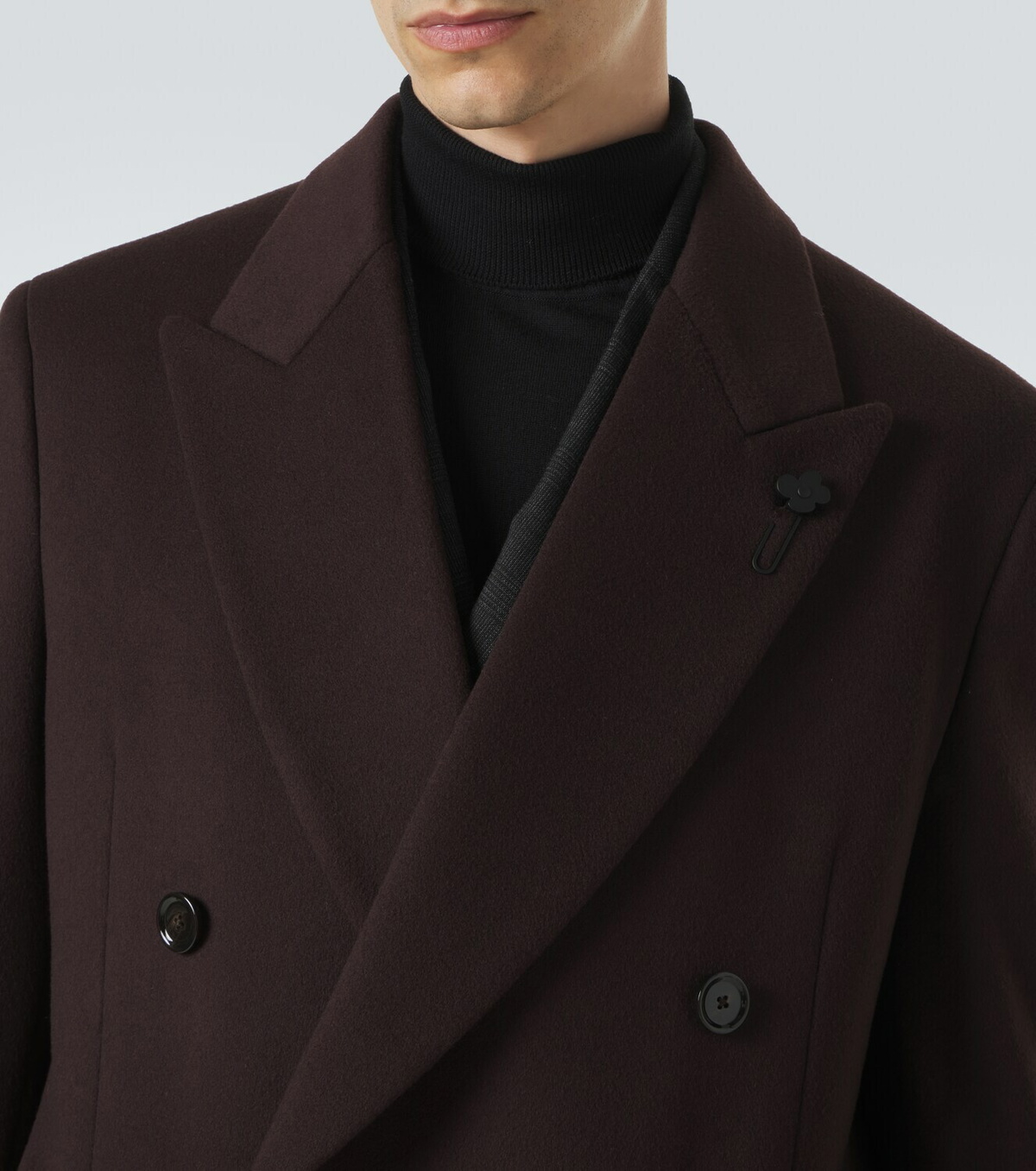 Lardini Double-breasted wool coat