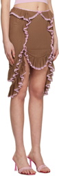 Nodress Brown Bow Miniskirt