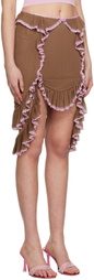 Nodress Brown Bow Miniskirt