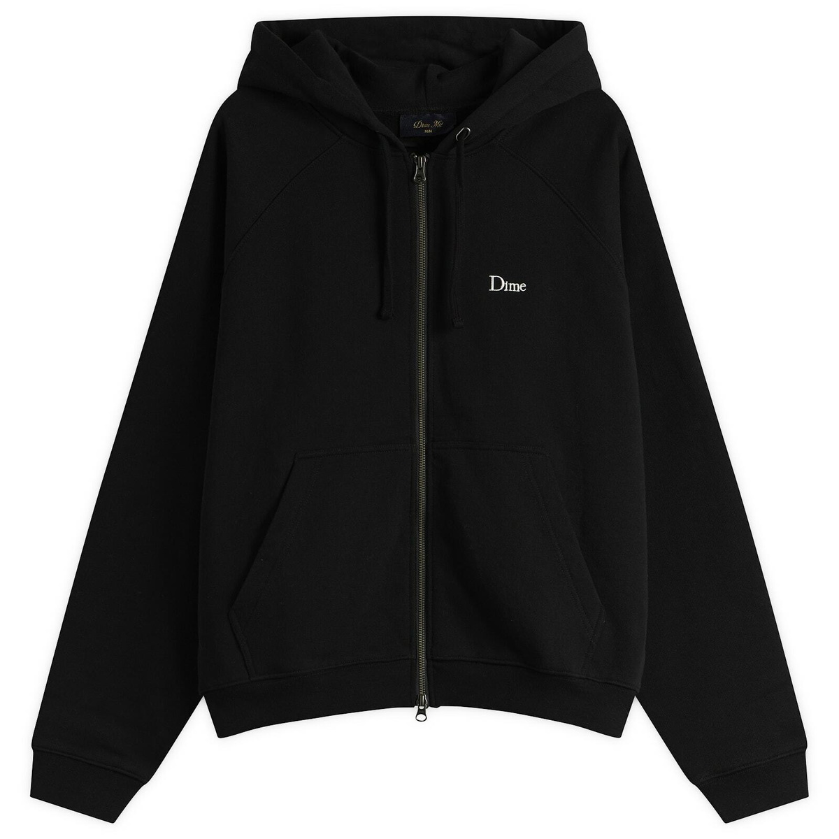 Dime Men's Classic Small Logo Zip Hoodie in Black