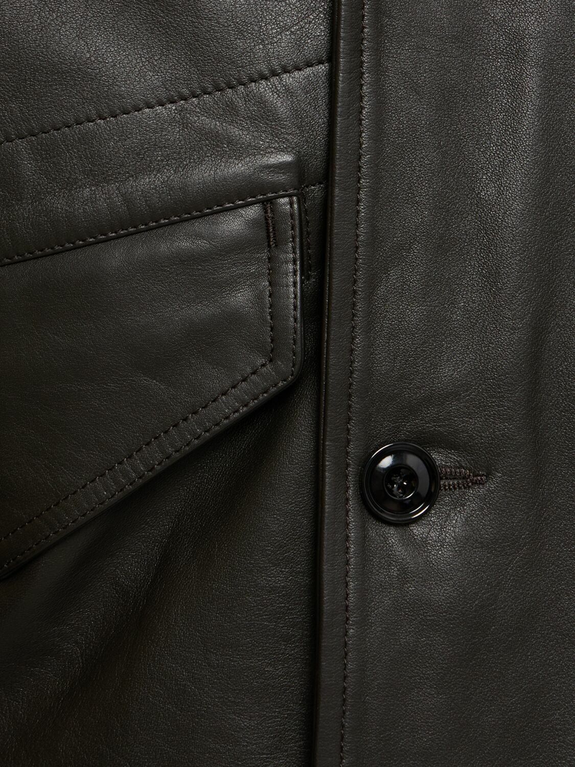 LEMAIRE Quilted Leather Jacket