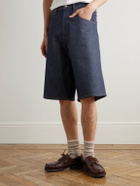 AGOLDE - Fusion Wide-Leg Denim Shorts - Blue