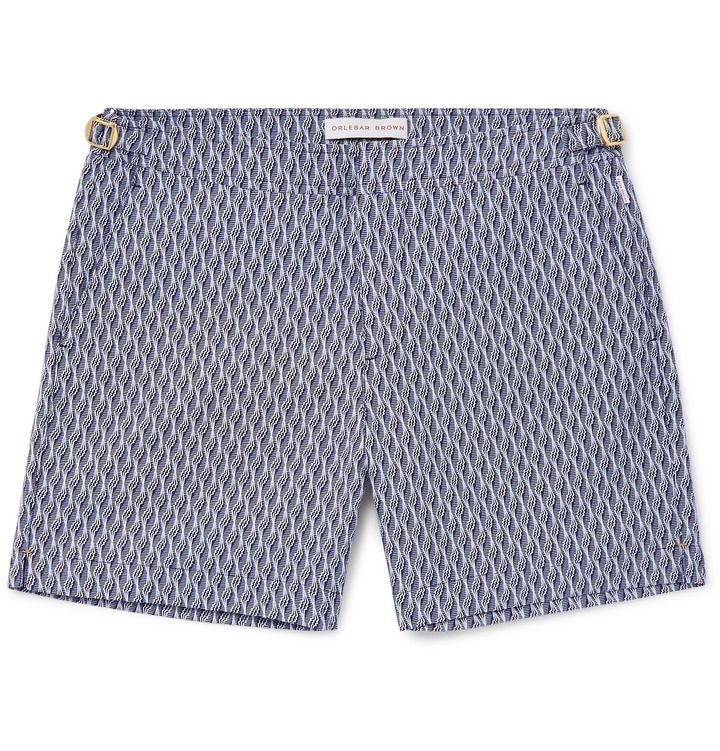 Photo: Orlebar Brown - Bulldog X Mid-Length Printed Swim Shorts - Blue