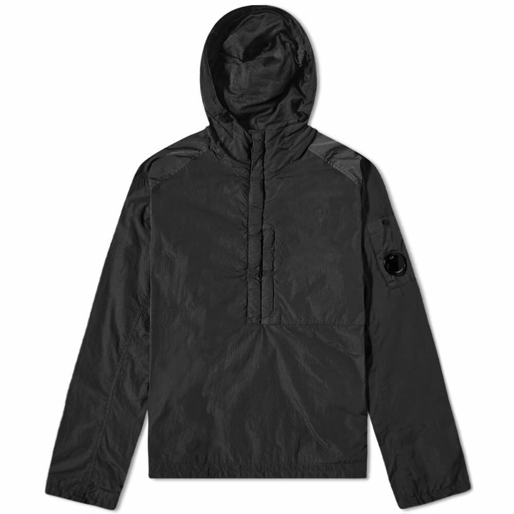 Photo: C.P. Company Men's Chrome-R Arm Lens Popover Hooded Overshirt in Black