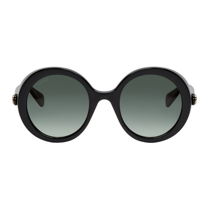 Gucci black round frame cheap sunglasses