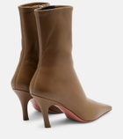 Amina Muaddi Jamie leather ankle boots