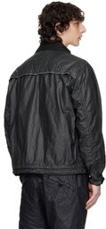 Stone Island Black Raw Linen Plated-OVD Jacket