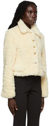 Recto Off-White Eco Fur Short Jacket