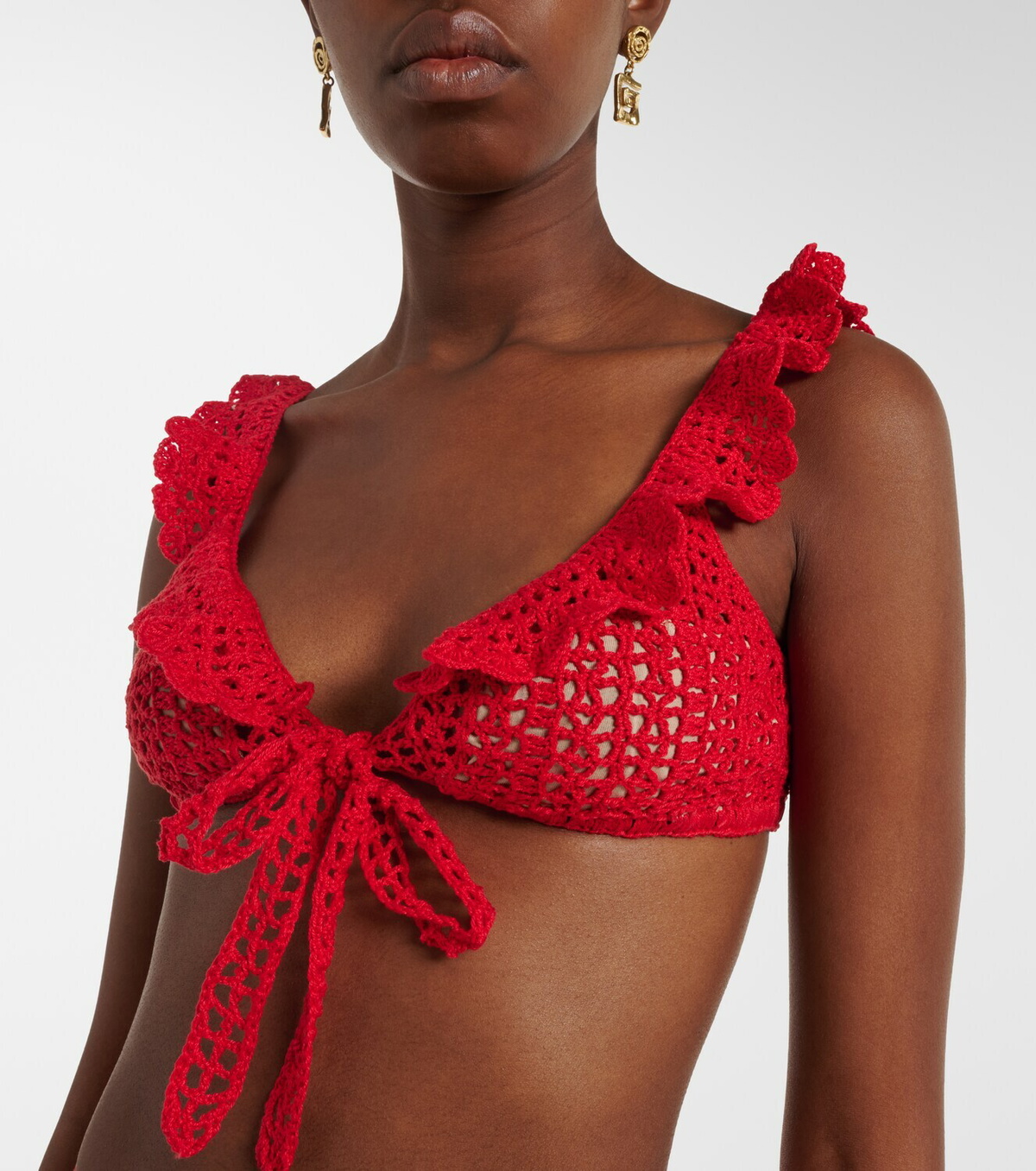 Anna Kosturova Crochet cotton bra top