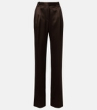 Tom Ford Pleated silk straight pants