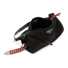 Prada Black New Vela Barrel Bag