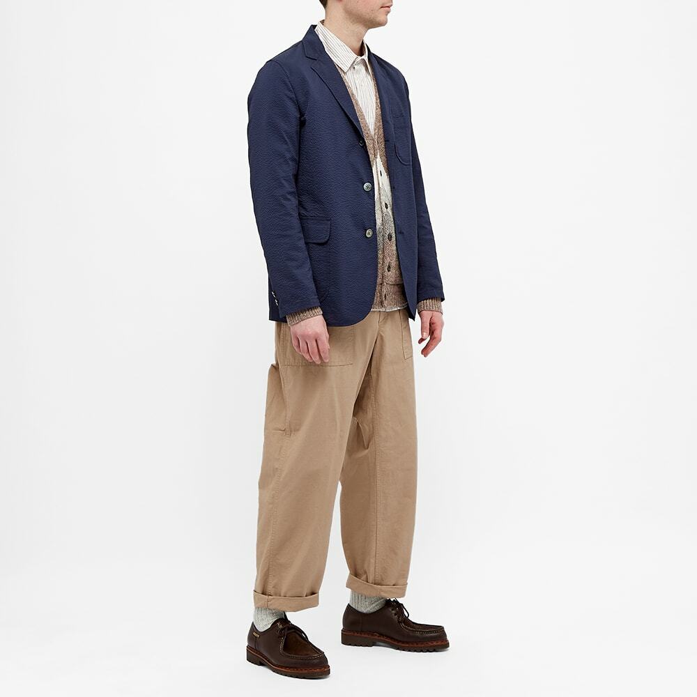 Beams Plus Men s 3 Button Seersucker Blazer in Navy Beams Plus