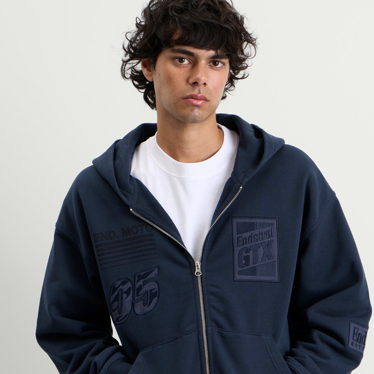 END. Pit Crew Hoodie in Navy