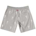 Thom Browne Men's Lobster Embroidery Sweat Short in Light Grey