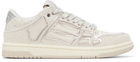 AMIRI Off-White Glitter Skel Top Low Sneakers