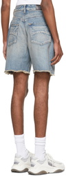 AMIRI Blue Denim Repair Shorts