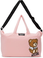 Moschino Baby Pink Teddy Bear Changing Bag & Mat Set