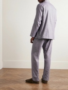 Anderson & Sheppard - Brushed-Cotton Oxford Pyjama Set - Gray