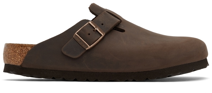 Photo: Birkenstock Brown Soft Footbed Boston Clogs