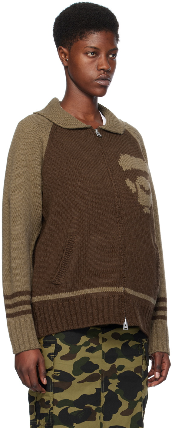 BAPE Brown Intarsia Sweater