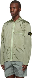 Stone Island Green Spread Collar Jacket