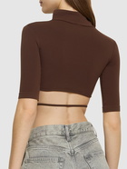 ANDREADAMO - Sculpting Jersey Cutout Top