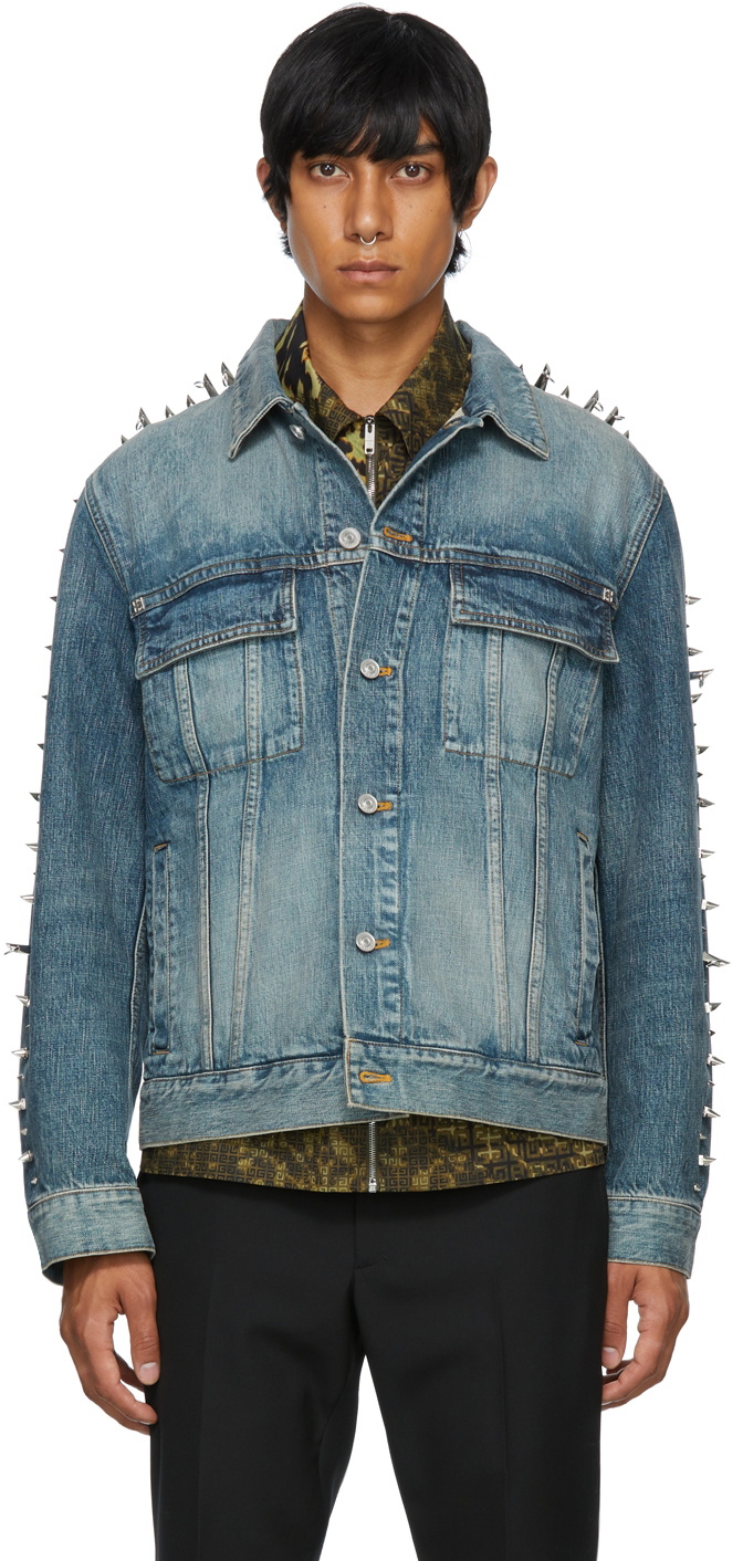 Spiked jean hot sale jacket