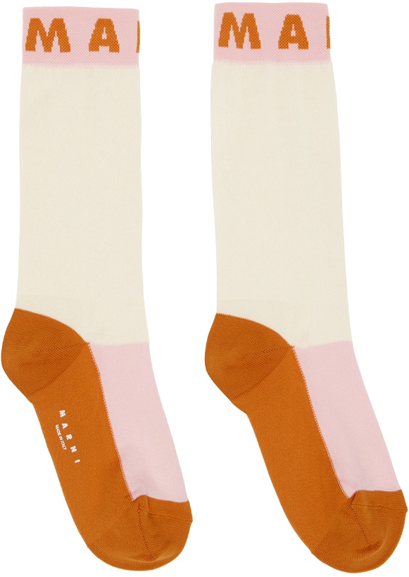Photo: Marni Off-White Colorblocked Socks
