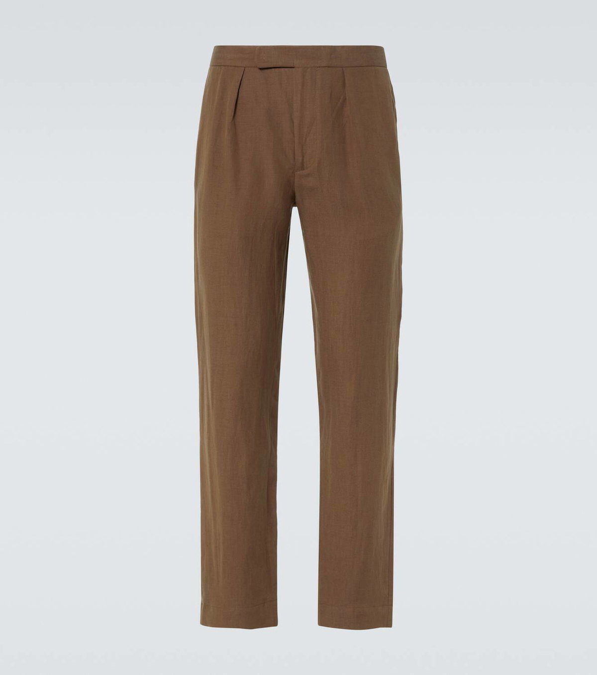 【新品】RALPH LAUREN PURPLE LABEL ブラウンスラックス Ralph Lauren Purple Label Silk and linen straight pants Ralph