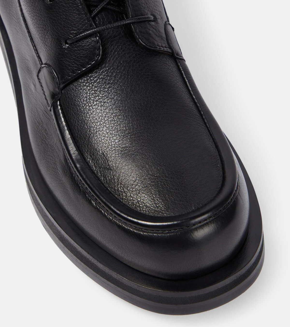 The Row Patty leather combat boots