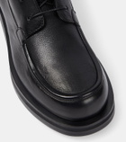 The Row Patty leather combat boots